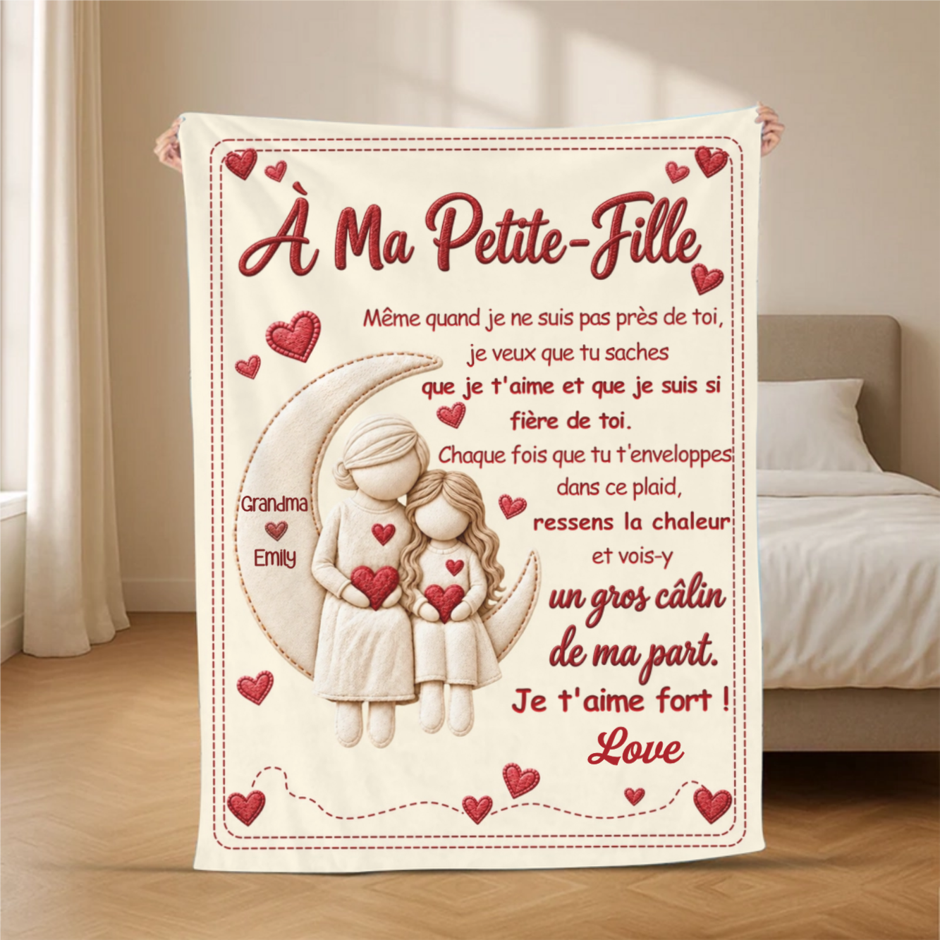 Amour_De_Mamie_ _Cadeau_Personnalis_Plaid_En_Polaire_Pour_Petit Fils_Petite Fille