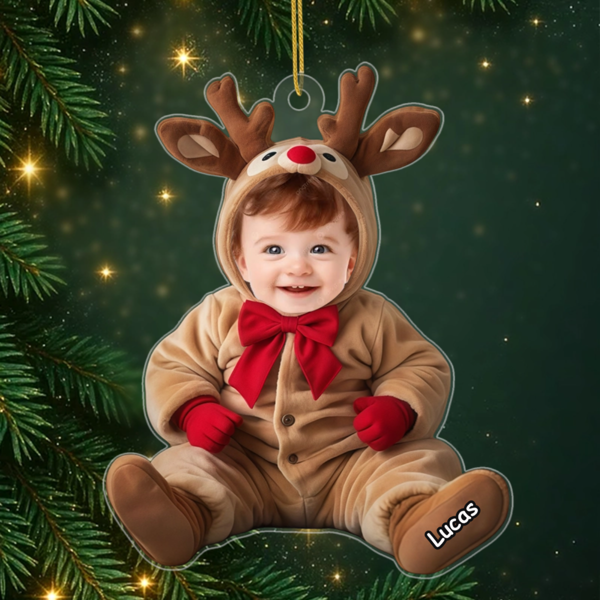 BebeRenne_CadeauPersonnalise OrnementDeNoelEnAcryliquePourLePremierNoelDeBebe