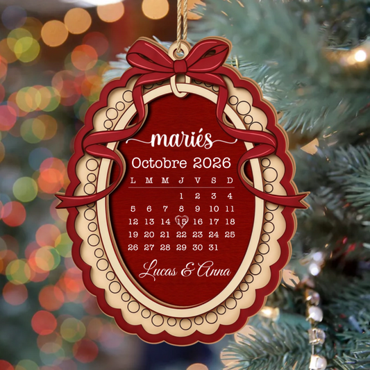 CalendrierDeMariage CadeauPersonnalise_OrnementEnBoisA2CouchesPourCouples3