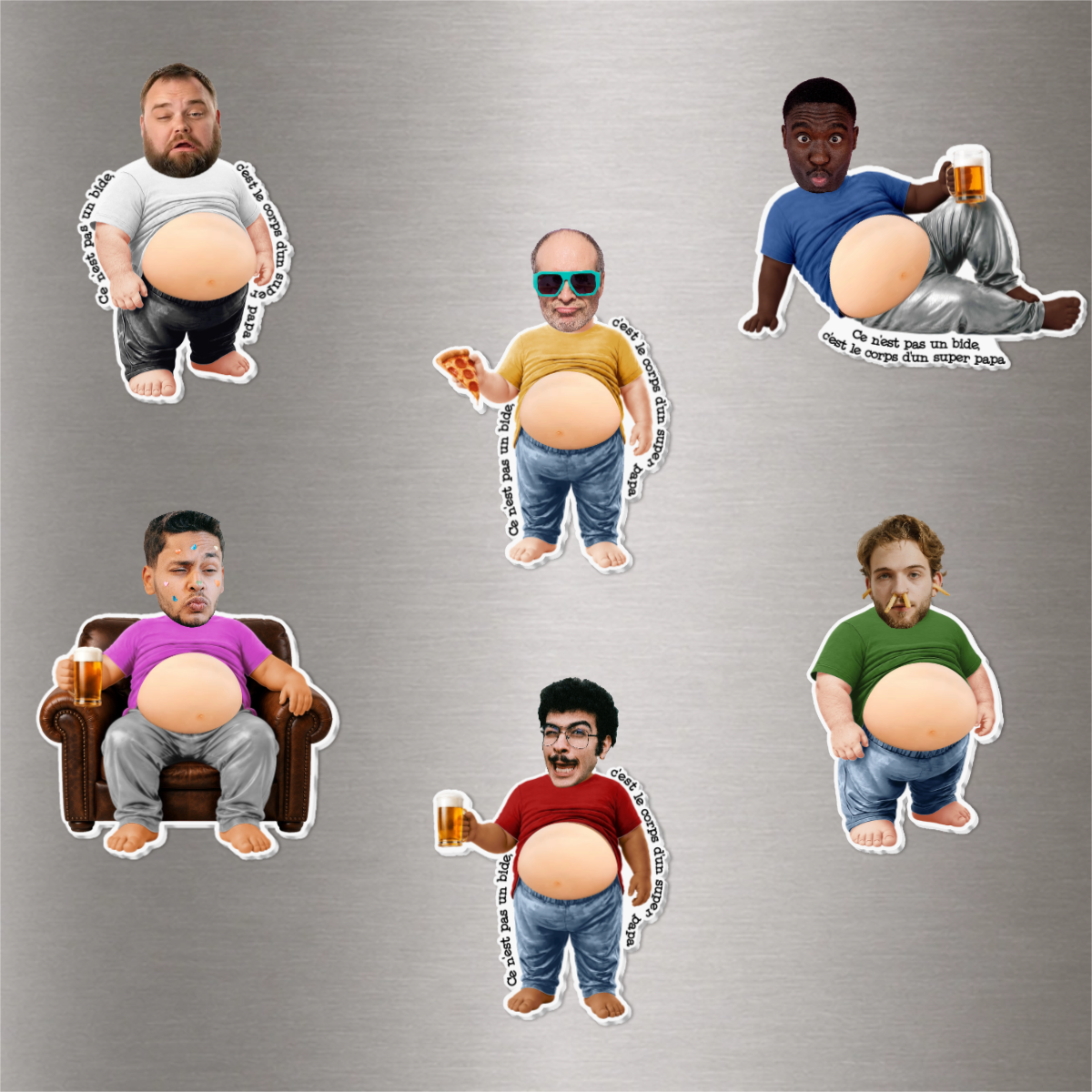 CeN_estPasUnBide_C_estLeCorpsD_unSuperPapa CadeauFetedesPeresHumour CadeauPersonnaliseMagnetFrigoPersonnalisePhoto_2