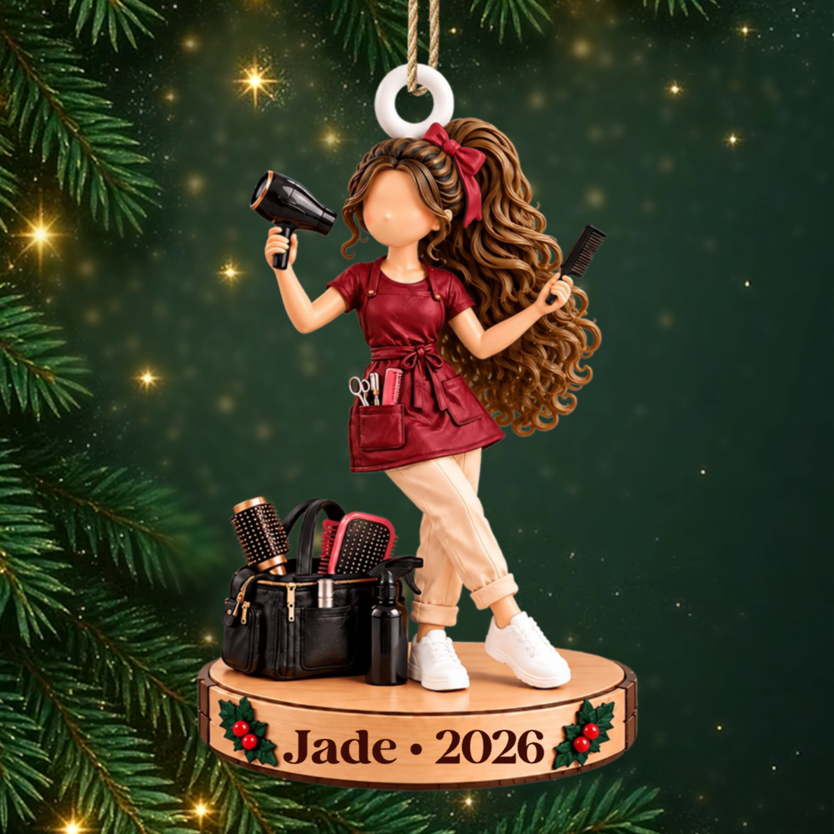 Coiffeur CadeauPersonnalise_OrnementEnBoisA1CouchePourCoiffeurs7