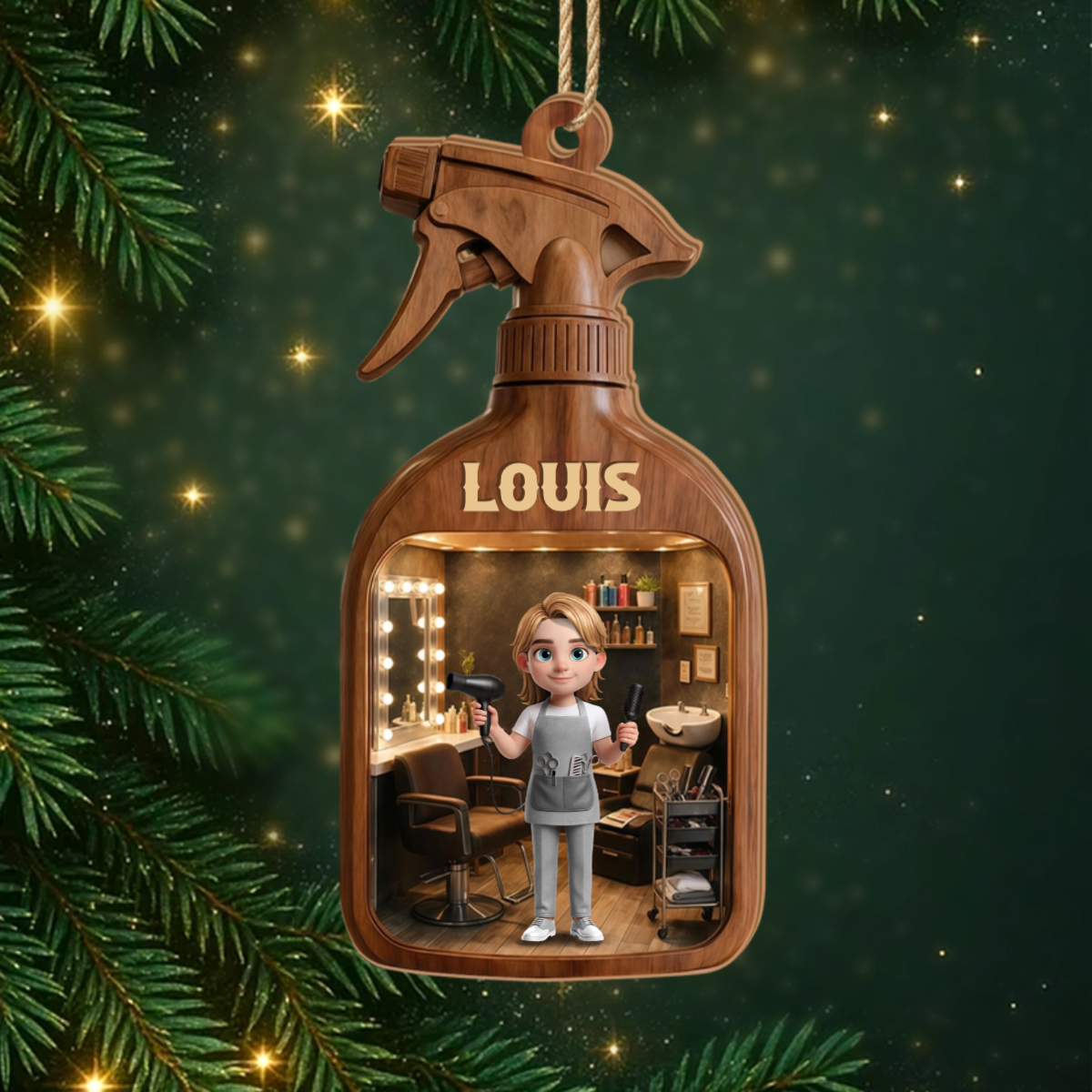 CoiffeurAuTravail_CadeauPersonnalise OrnementEnBoisA1CouchePourCoiffeurs1