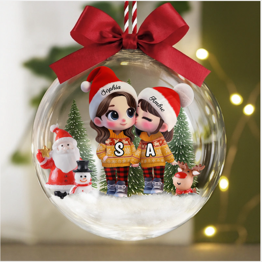 CoupleQuiS_Embrasse_CadeauPersonnalise BouleDeNoelEnPourCouples2