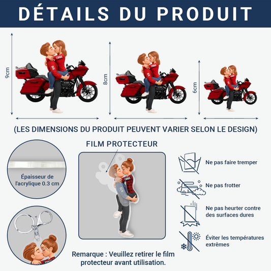 Couple_a_Moto_qui_S_embrasse_Porte Cles_en_Acrylique_Personnalise_1
