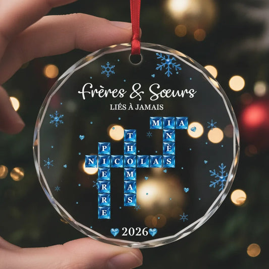 D_coration_De_No_l_Mots_Crois_s_Fr_res_Et_S_urs_Li_s_Pour_Toujours_ _Cadeau_Personnalis_Ornement_Rond_En_Verre_Pour_Famille
