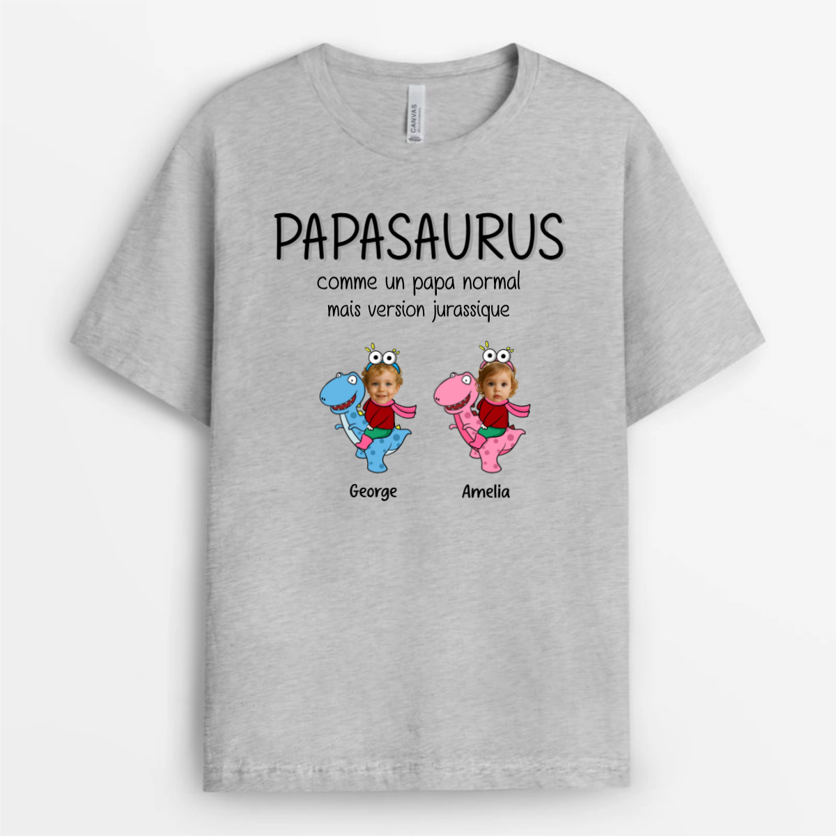 DaddysaurusGrandpasaurusDinosaureAvecPhotosDesEnfantsPersonnalisees CadeauPersonnaliseT ShirtPourPapaEtGrand Pere_040b6486 fb33 46a4 8bf0 48019d04353a