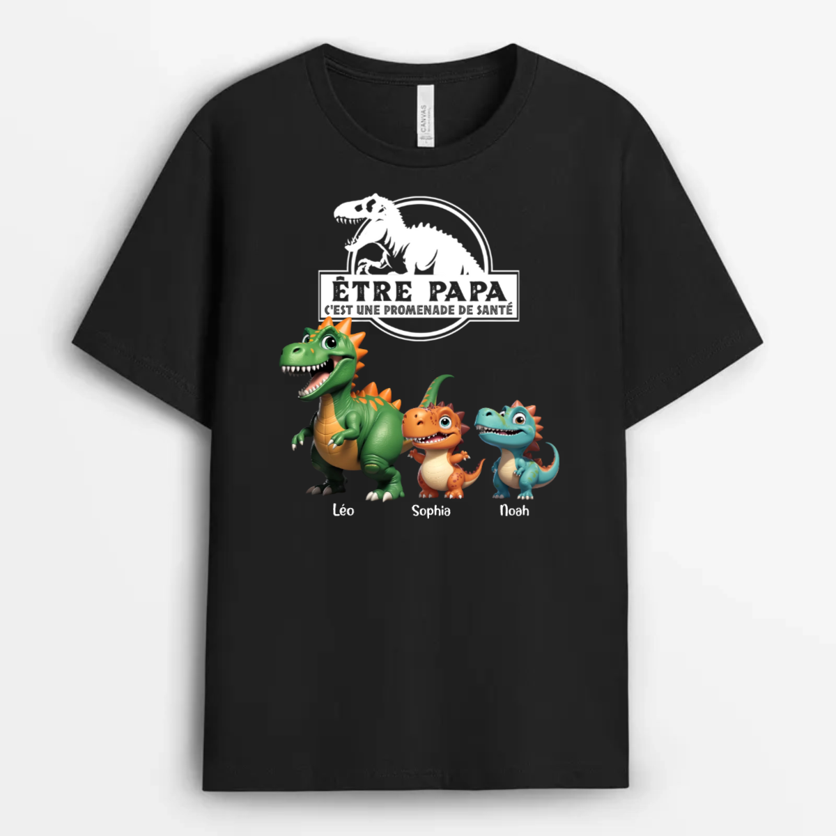 EtrePapa_C_estUnePromenadeDeSante Papousaurus CadeauPersonnaliseT shirtPourPapa_4