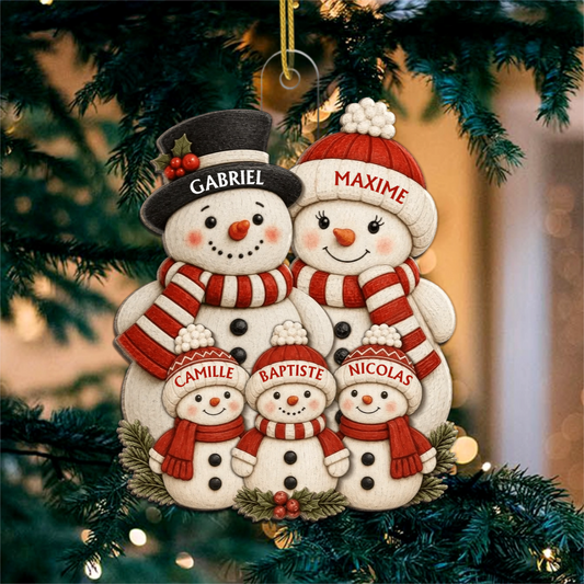 FamilleDeNeige CadeauPersonnalise_OrnementDeNoelEnAcryliquePourGrands Parents8