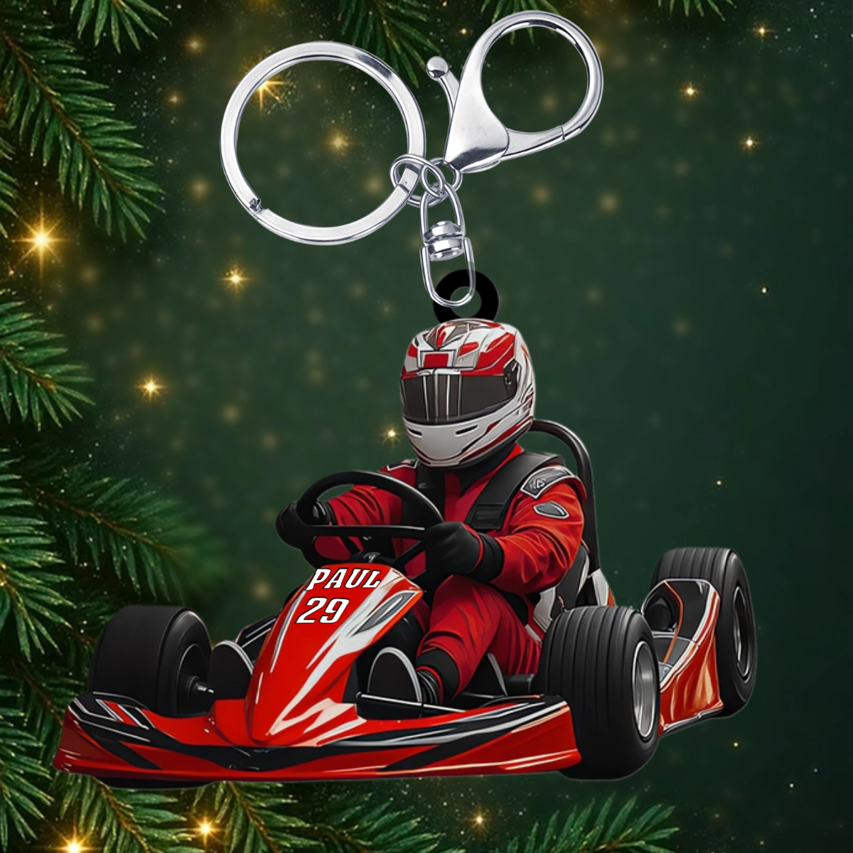 GoKartRacing_CadeauPersonnalise Porte ClesEnAcryliquePourLesFansDeCourse
