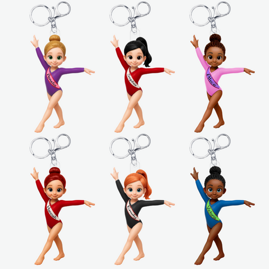GymnastePersonnalisee_CadeauPersonnalisePorte ClesEnAcryliquePourGymnastes