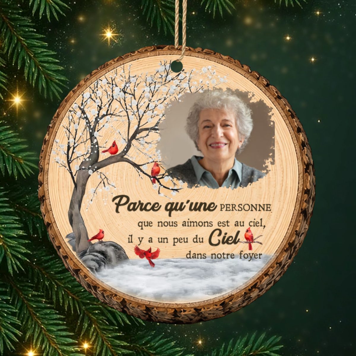 JeSuisToujoursATesCotes_CadeauPersonnalise OrnementEnBoisA1CoucheEnSouvenir1