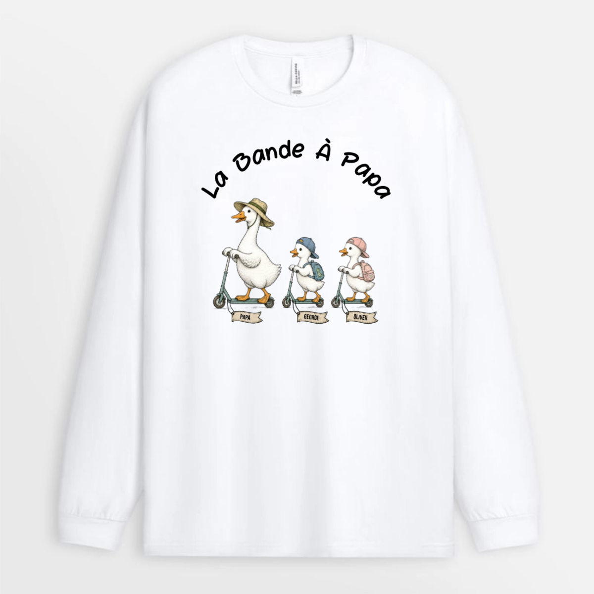 La_Bande_A_Papa_Canards_Rigolos_ _Cadeau_Personnalise_T Shirt_Pour_Papa_Et_Grand Pere_2