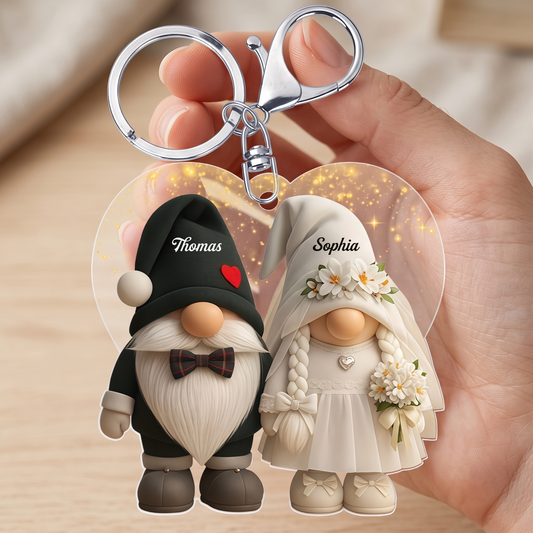 MariesavecFleurs_CadeauPersonnalisePorte clesenAcryliquepourCouples