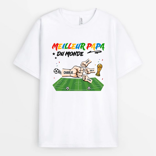 Meilleur_Papa_Du_Monde_Fan_De_Football_Avec_Prenoms_Des_Enfants_Custom_ _Cadeau_Personnalise_T Shirt_Pour_Papa_Et_Grand Pere