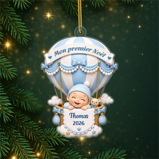 MontgolfiereDuPremierNoelDeBebe_CadeauPersonnaliseOrnementEnAcryliquePourNouveau Ne_5_4169befa 8764 4e4b 8411 ca1ed2e4bd03