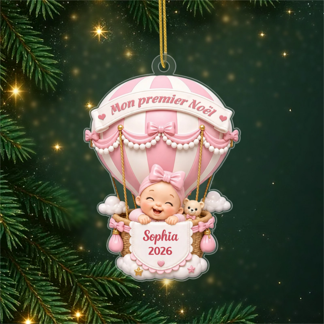 MontgolfiereDuPremierNoelDeBebe_CadeauPersonnaliseOrnementEnAcryliquePourNouveau Ne_939cead9 d642 4c87 9cfd 36f79b236d2f