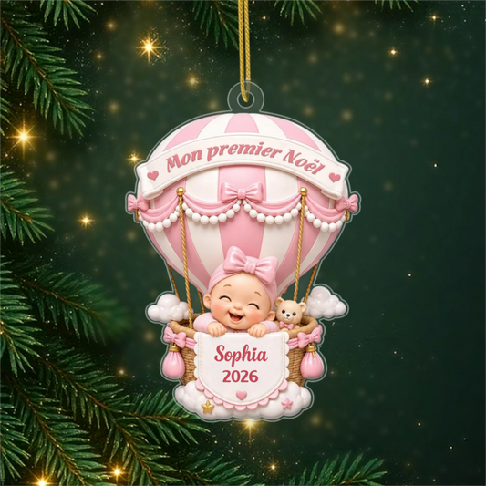 MontgolfiereDuPremierNoelDeBebe_CadeauPersonnaliseOrnementEnAcryliquePourNouveau Ne_939cead9 d642 4c87 9cfd 36f79b236d2f