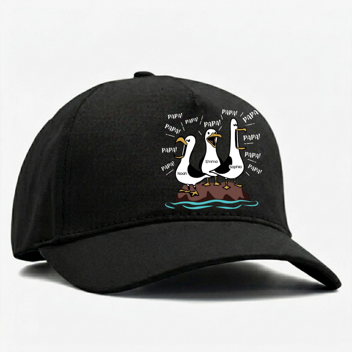 Mouette_Papa_Papa_Papa_ _Cadeau_Fete_Des_Peres_Humour_ _Cadeau_Personnalise_Casquette_Pour_Papa_4