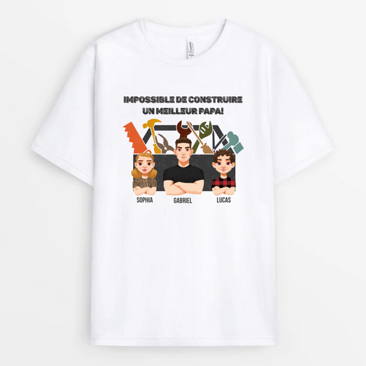 NousN_AurionsPasPuConstruireUnMeilleurPapa_CadeauPersonnaliseT ShirtPourLui_Papa_Papy