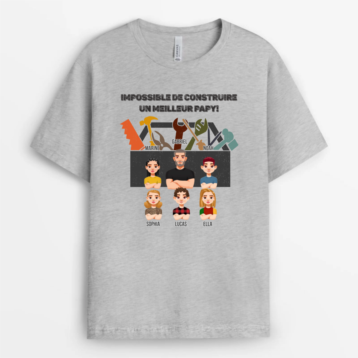 NousN_AurionsPasPuConstruireUnMeilleurPapa_CadeauPersonnaliseT ShirtPourLui_Papa_Papy_3