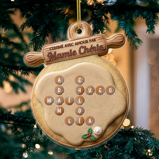OrnementMotsCroisesCookieParfaitPersonnalise_CadeauPersonnaliseOrnementEnAcryliquePourMamanEtMamie_2