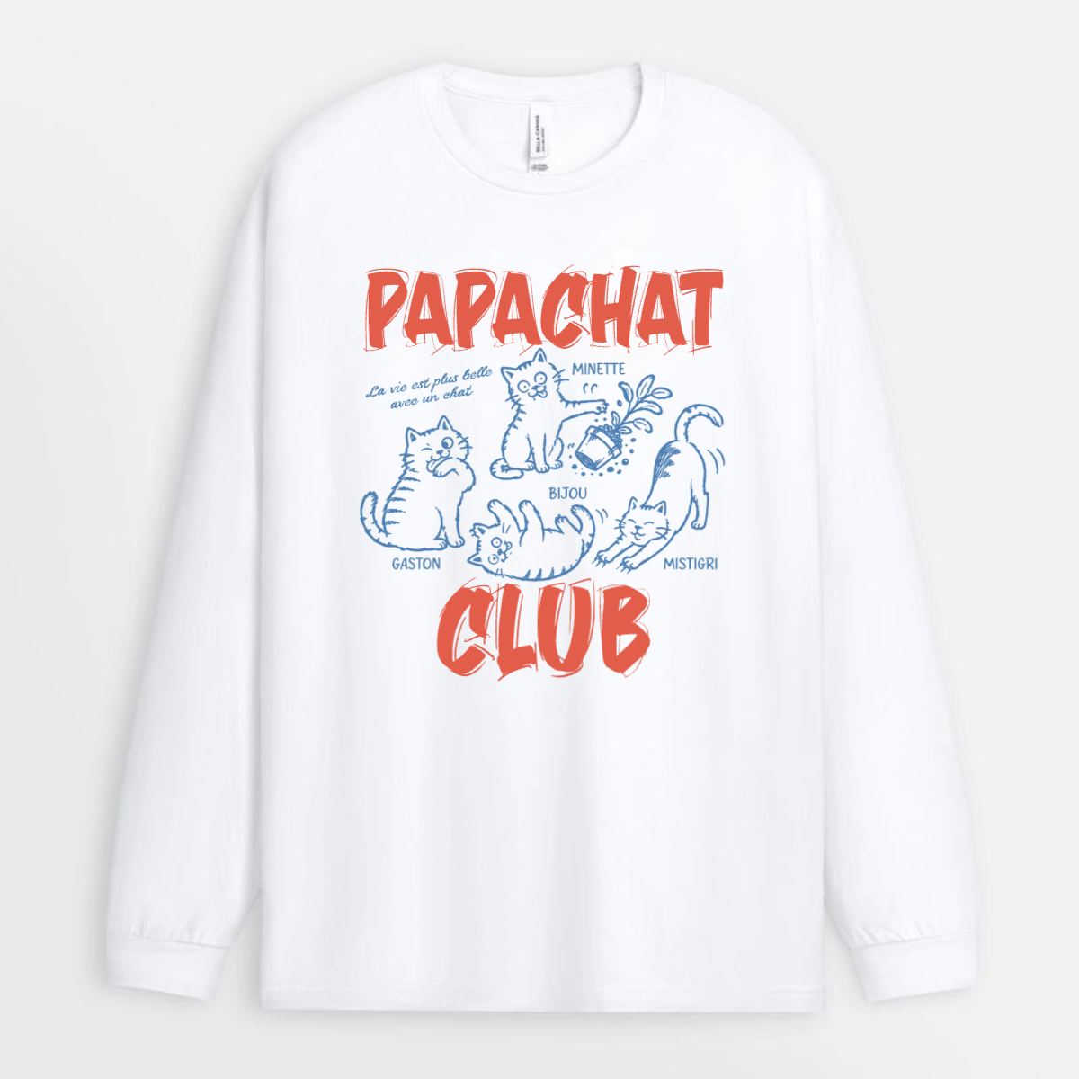 PapaChatClub CadeauFeteDesPeresHumour CadeauPersonnaliseT ShirtPourPapa_1