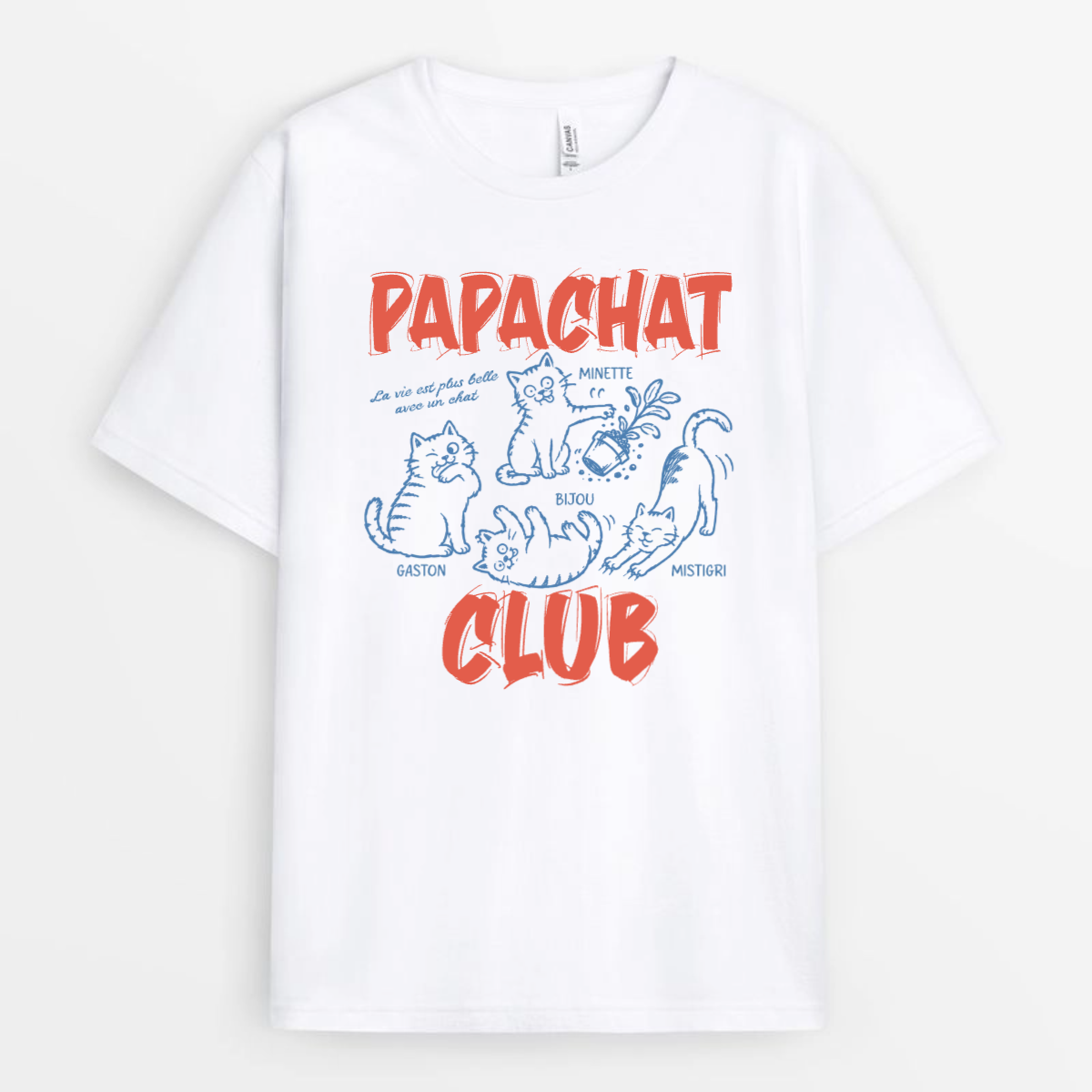 PapaChatClub CadeauFeteDesPeresHumour CadeauPersonnaliseT ShirtPourPapa_4