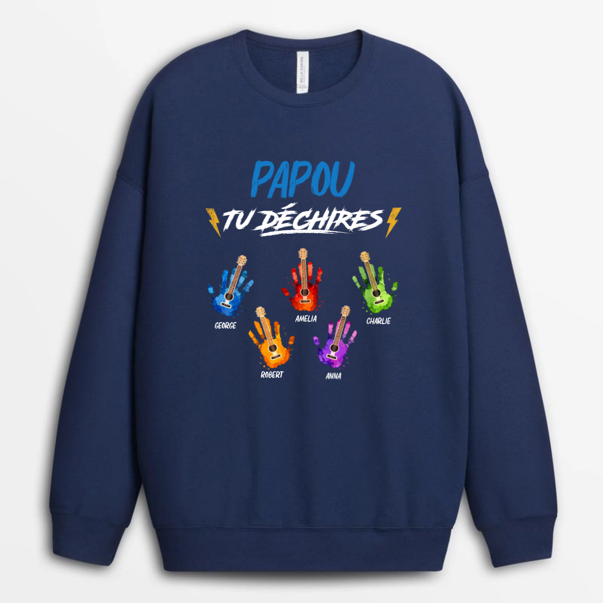 Papa_Tu_Dechire_Avec_Prenoms_Des_Enfants_Personnalises_ _Cadeau_Personnalise_T Shirt_Pour_Papa_Et_Grand Pere_4_3b3e158d 9eef 4176 bb6d bf20da74e15f