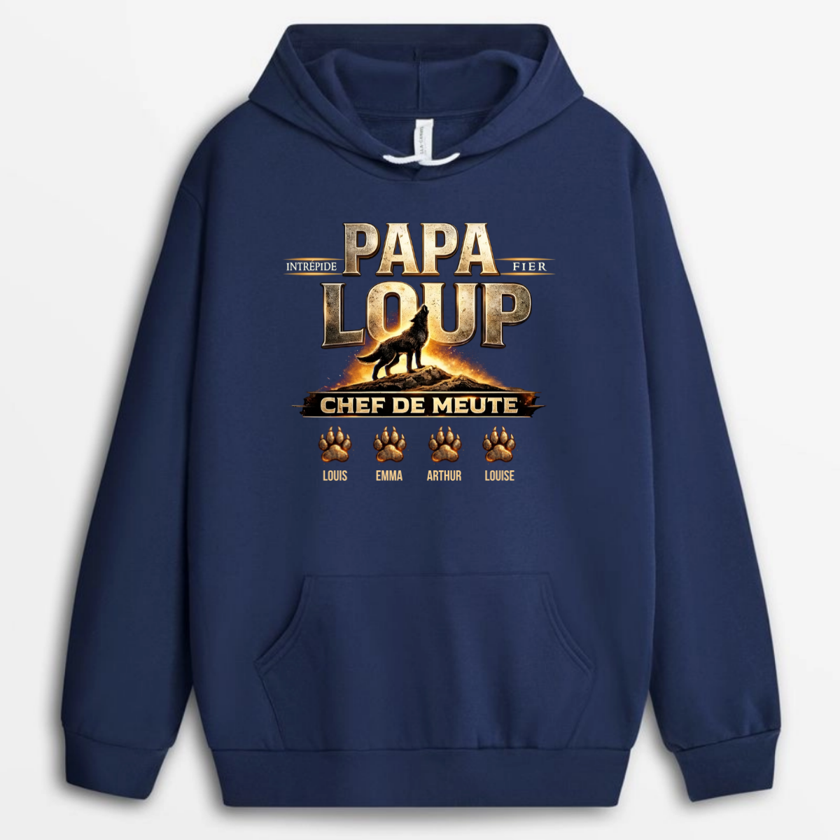 Papa_Wolf_Avec_Prenoms_Des_Enfants_ _Cadeau_Personnalise_T Shirt_Pour_Papa_Et_Grand Pere_3