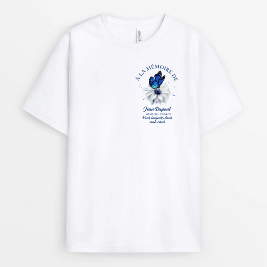 PapillonCommemoratifALaMemoireDe_CadeauPersonnaliseT ShirtPourMaman_Papa_Mamie_Papi_Famille_5