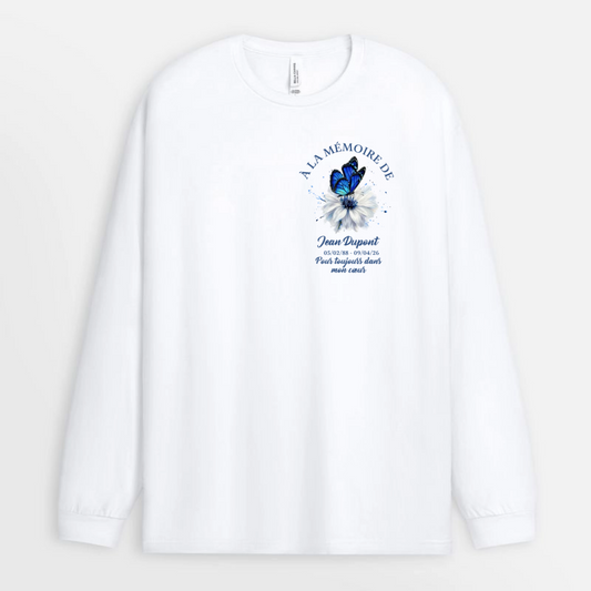 PapillonCommemoratifALaMemoireDe_CadeauPersonnaliseT ShirtPourMaman_Papa_Mamie_Papi_Famille_6