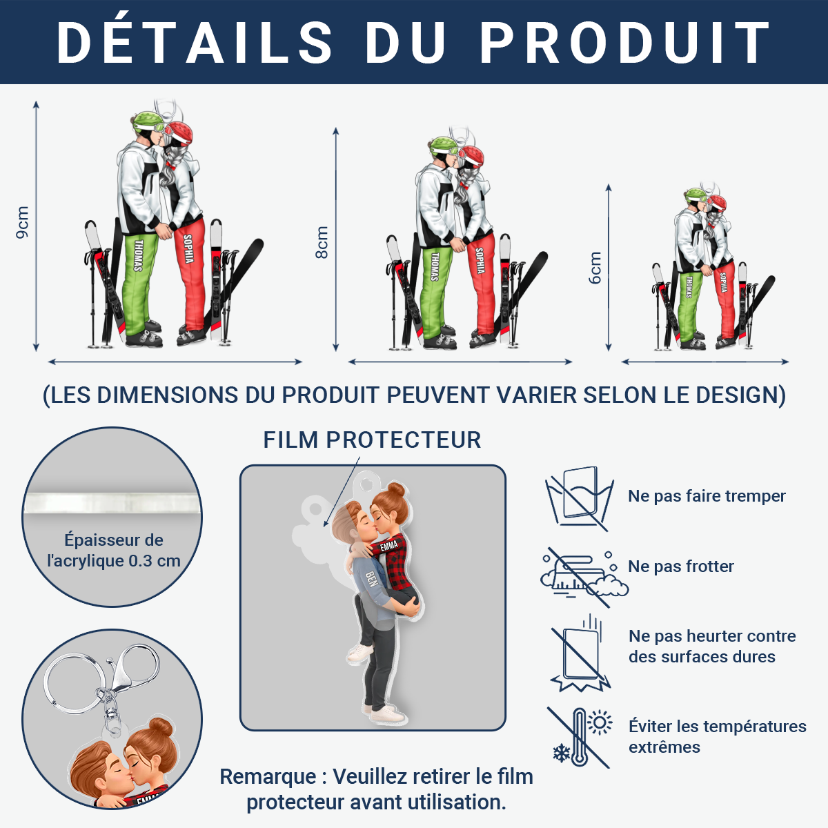 PartenairesDeSkiPourLaVie_CadeauPersonnalisePorte ClesEnAcryliquePourCouples_3