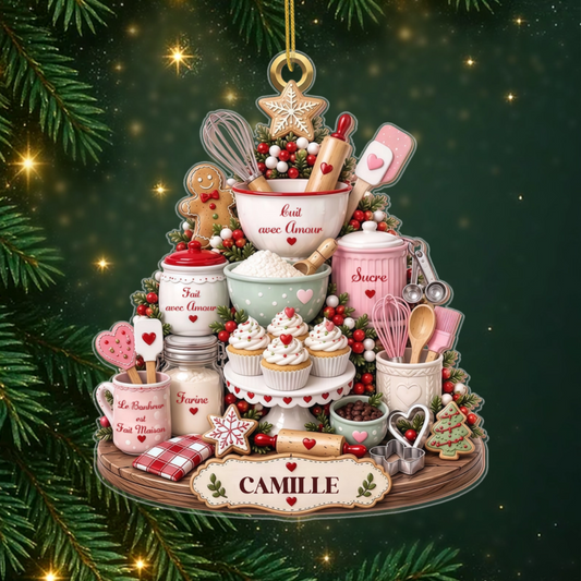PassionDuFour CadeauPersonnalise_OrnementDeNoelEnAcryliquePourPassionnesDePatisserie1