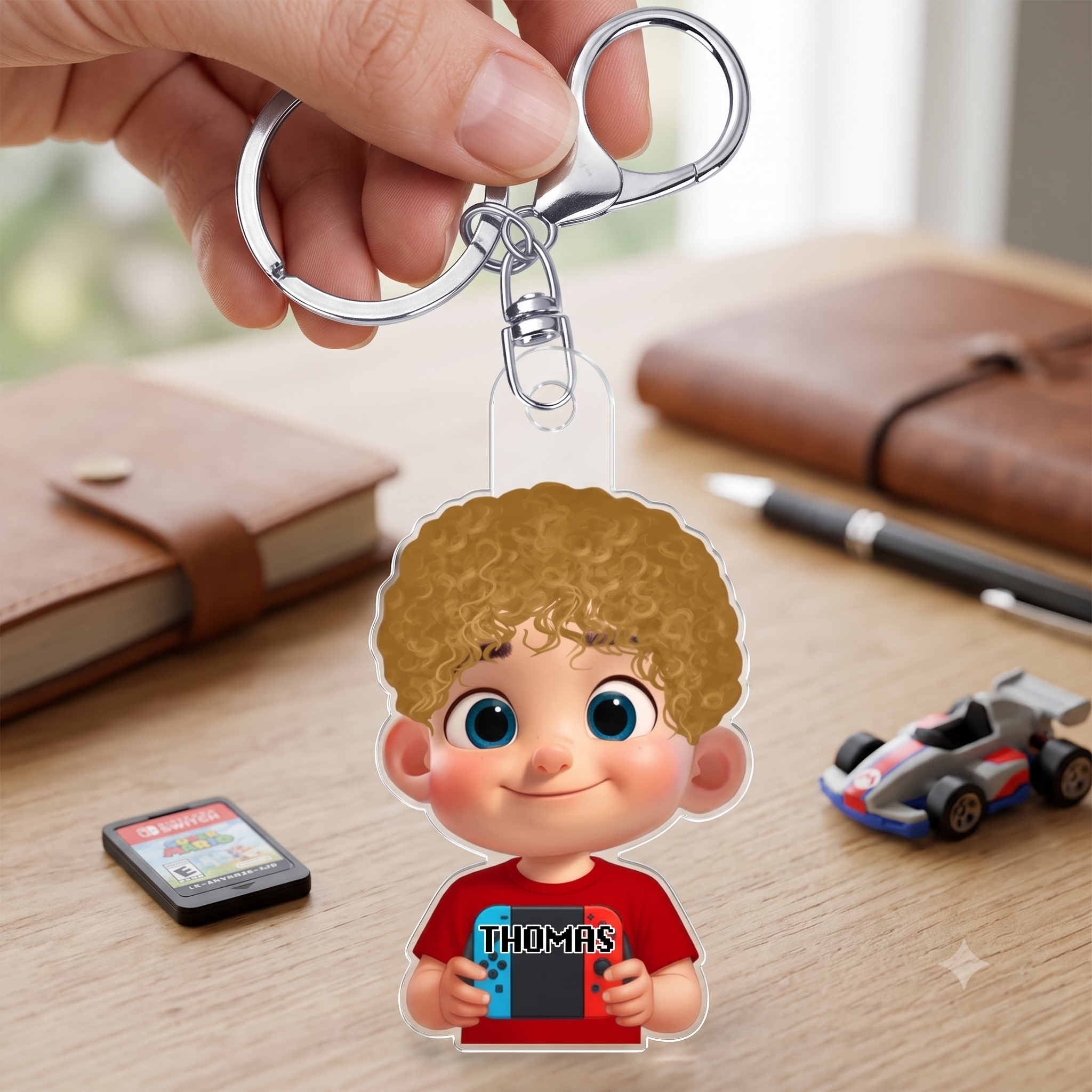 PersonnaliseGamerPourEnfants_CadeauPersonnalisePorte ClesEnAcryliquePourFansDeJeux
