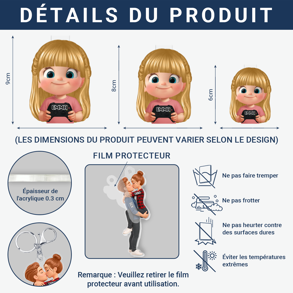PersonnaliseGamerPourEnfants_CadeauPersonnalisePorte ClesEnAcryliquePourFansDeJeux_2