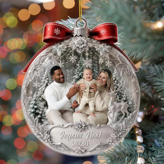 PhotoPersonnalisee_Famille_Noel_BabyShower_CadeauPersonnaliseOrnementPourlesFamilles
