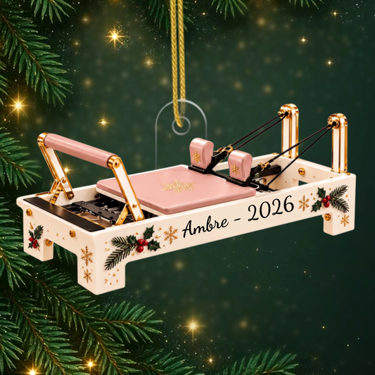 PilatesReformer CadeauPersonnalise_OrnementDeNoelEnAcryliquePourPassionnesDePilates7