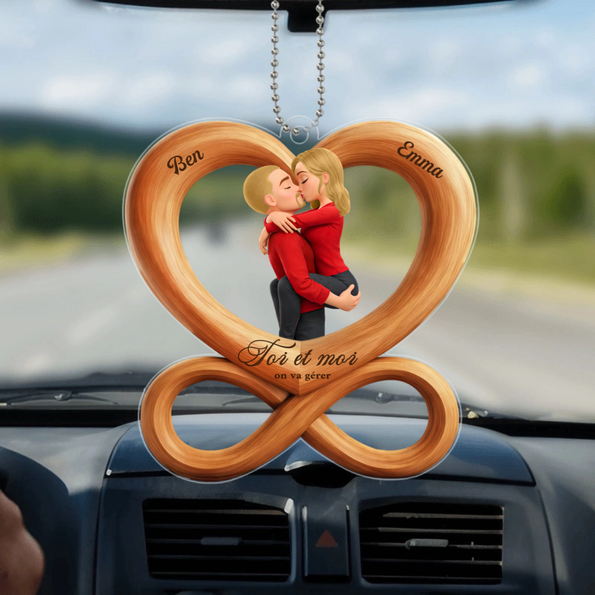 PourToujoursNous_AmourInfini CadeauPersonnaliseOrnementASuspendrePourCouples_6