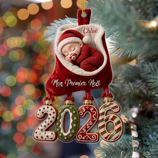 PremierNoelDeBebe CadeauPersonnalise_OrnementDeNoelEnAcryliquePourJeunesParents2_1bfdfa38 c14e 4011 9ebb bc66d2193799