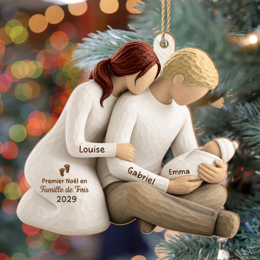 PremierNoelDeBebe CadeauPersonnalise_OrnementEnBoisA1CouchePourFamilles2