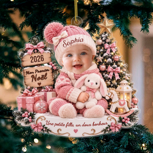PremierNoelDeBebe_CadeauPersonnaliseOrnementEnAcryliquePourNouveaux Nes