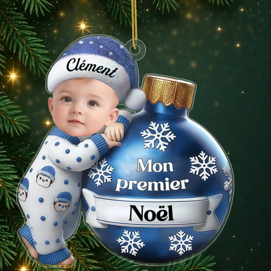 Premier_Noel_De_Bebe_Cadeau_Personnalise_ _Decoration_De_Noel_En_Acrylique_Pour_Maman_Et_Papa