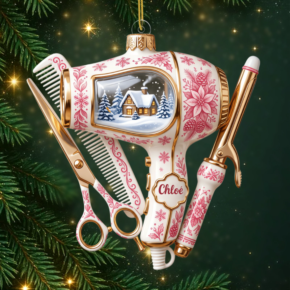 ToileDeJouy CadeauPersonnalise_OrnementDeNoelEnAcryliquePourCoiffeurs7