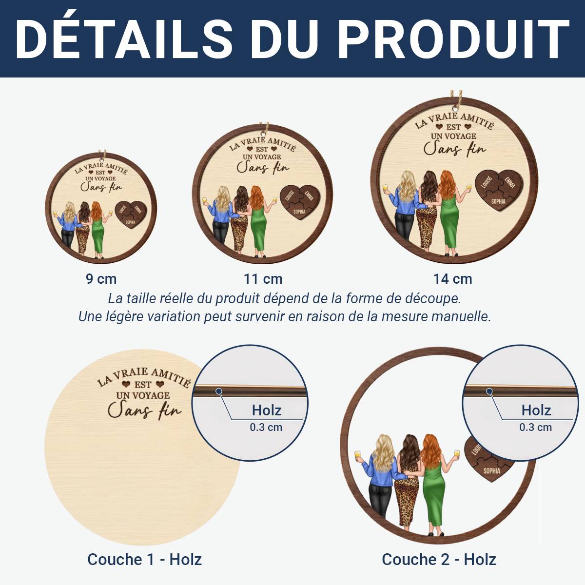 VeillerSurNous_CadeauPersonnaliseOrnementEnBoisA2CouchesPourMeilleuresAmies_Soeurs