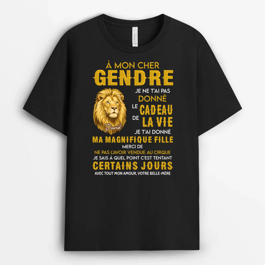 AMonCherGendreLion_CadeauPersonnaliseT ShirtPourGendre