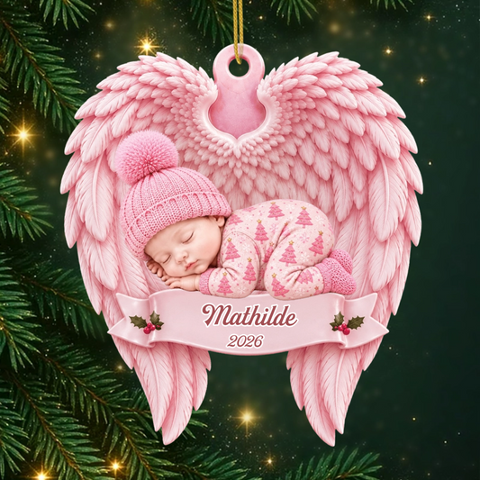 AilesD_Ange_CadeauPersonnalise OrnementCommemoratifEnAcryliquePourBebe1