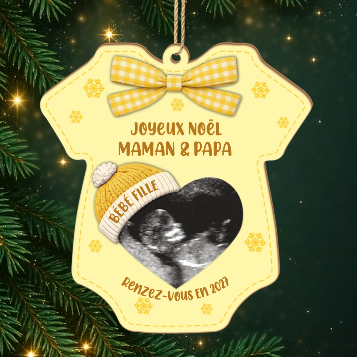 AmourEnEchographie CadeauPersonnalise_OrnementEnBoisA1CouchePourFutursParents9