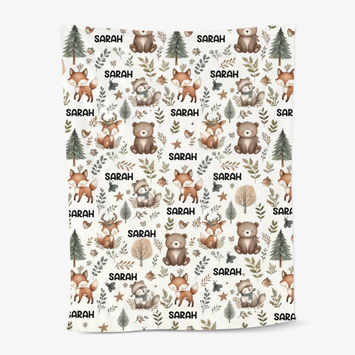 Animaux_Des_Bois_ _Cadeau_Personnalis_Couverture_Pour_B_b_s3