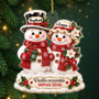 BonhommesDeNeigeCoupleVieillirEnsemble_CadeauPersonnalise OrnementDeNoelEnAcryliquePourCouples