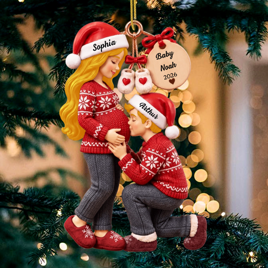 Boule_De_No_l_B_b_Couple_ _Cadeau_Personnalis_Ornament_En_Acrylique_Pour_Futurs_Parents